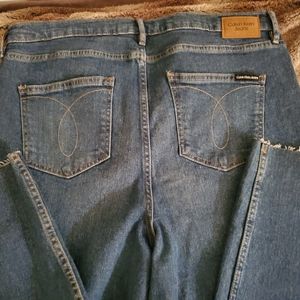 Calvin Klein High Rise Straight Jeans,  NEW 14